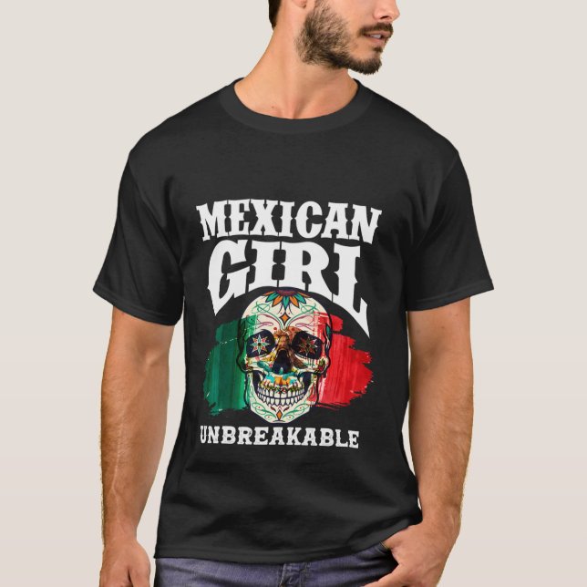 T-shirt Drapeau mexicain Fille inbrisable Patrimoine mexic (Devant)