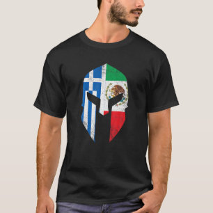 T-shirt Drapeau mexicain grec Mexique Grèce Casque T Chemi