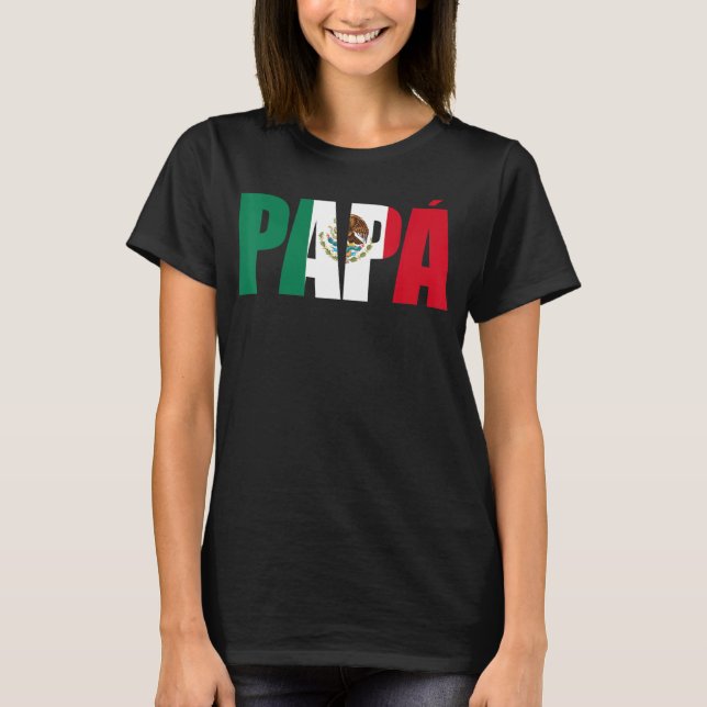 T-shirt Drapeau mexicain Mens Papá (Devant)