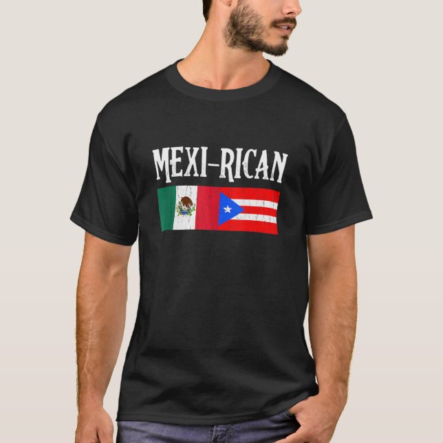 T-shirt Drapeau mexicain mexicain Porto Rico (Devant)
