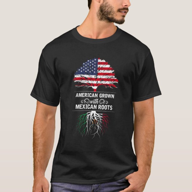 T-shirt Drapeau mexicain USA Pride American Grosse Mexique (Devant)