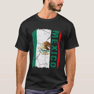 T-shirt Drapeau mexicain vintage Mexique Fierté Racines Pa