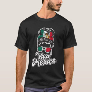 T-shirt Drapeau mexicain Viva Mexique Fière Mexicaine