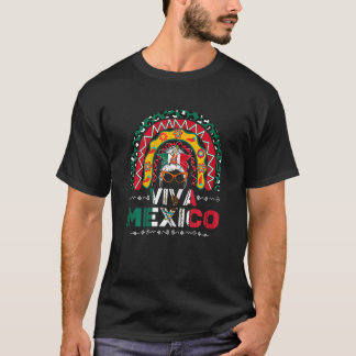 T-shirt Drapeau mexicain Viva Mexique Patrimoine hispaniqu