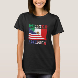 T-shirt Drapeau Mexique Drapeau américain Fiers Cinc de ra