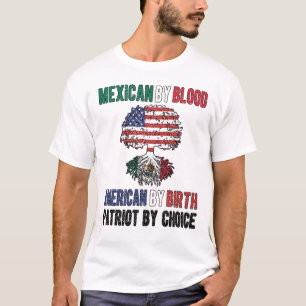 T-shirt Drapeau mi-mexicain mi-américain Mexique USA