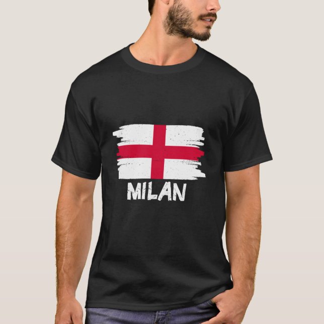 T-shirt Drapeau Milan cool (Devant)