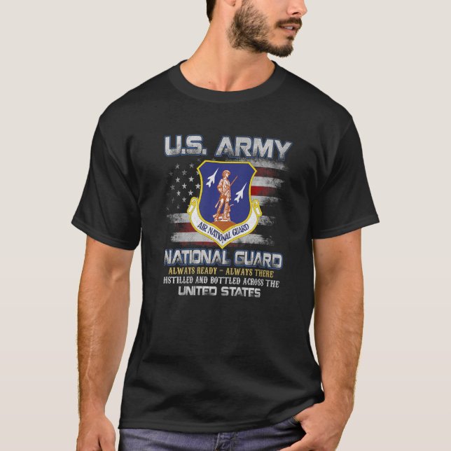 T-shirt Drapeau militaire de la Garde nationale toujours p (Devant)