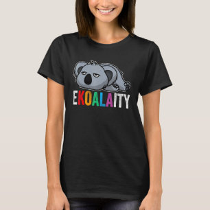T-shirt Drapeau Mille Lazy Koala Rainbow Lgbtq Drapeau Hom