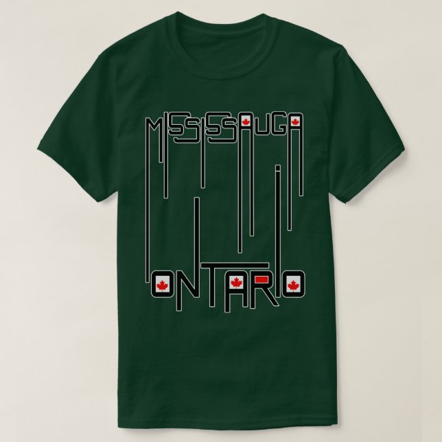T-shirt Drapeau Mississauga Ontario Canada (Design devant)