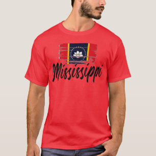 T-shirt Drapeau Mississippi Mississippi Drapeau Mississipp