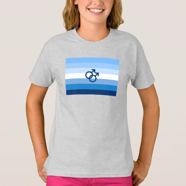 T-shirt Drapeau MLM Gay Male Pride (Devant)