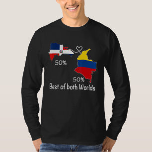 T-shirt Drapeau moitié colombien moitié mexicain Carte Amo