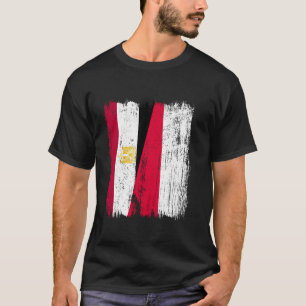 T-shirt Drapeau moitié Egypte Pologne Ascendance égyptienn