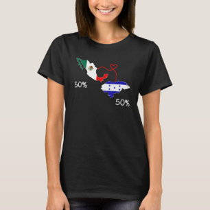 T-shirt Drapeau moitié mexicain moitié hondurien Carte Mex