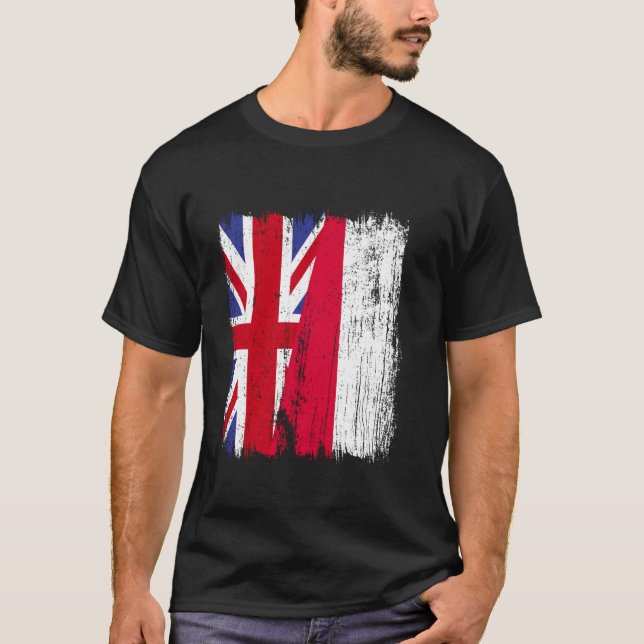 T-shirt Drapeau moitié Royaume-Uni Pologne Ascendance brit (Devant)