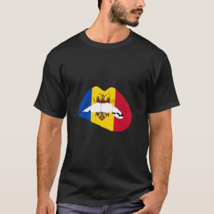T-shirt Drapeau Moldavie Fierté Moldave Lèvre Racines Mold