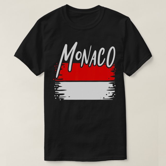 T-shirt Drapeau Monaco (Design devant)