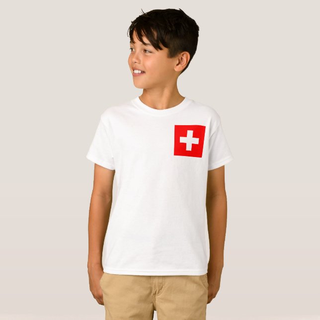 T-shirt Drapeau mondial suisse (Devant entier)
