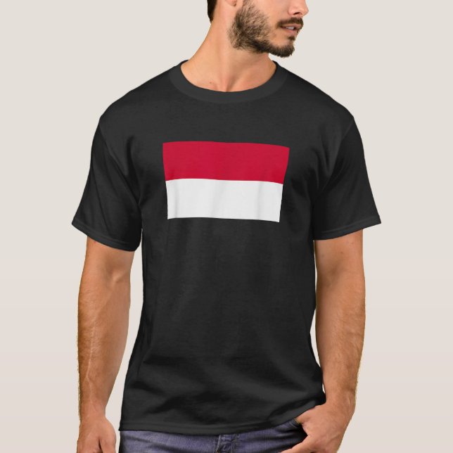 T-shirt Drapeau monégasque T Chemise (Devant)