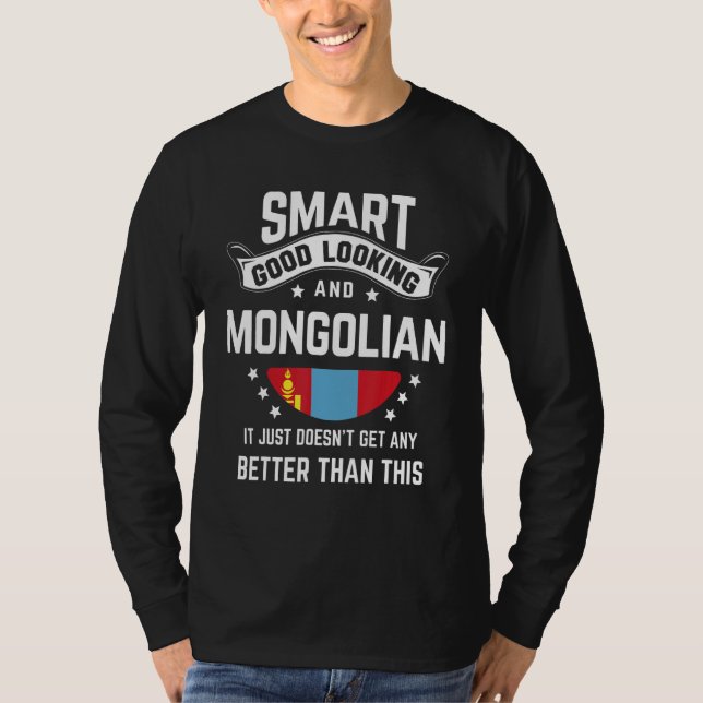 T-shirt Drapeau Mongol Fierté Autochtone  Mongolie Racines (Devant)
