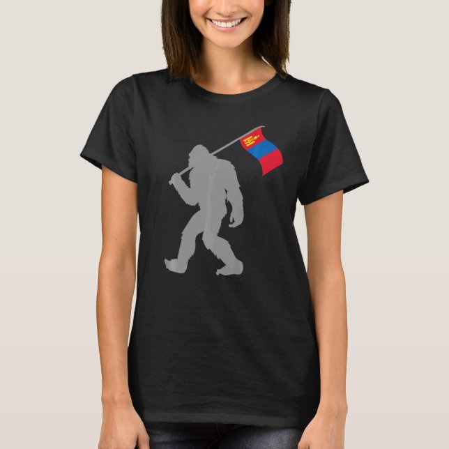 T-shirt Drapeau Mongol Ou Mongol Sur Drapeau Mongolie (Devant)