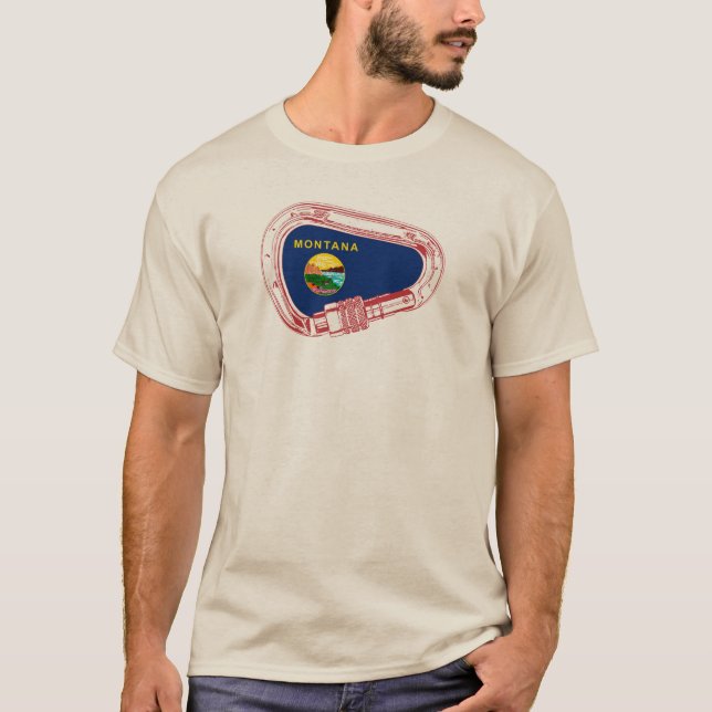 T-shirt Drapeau Montana Escalade carabiner (Devant)