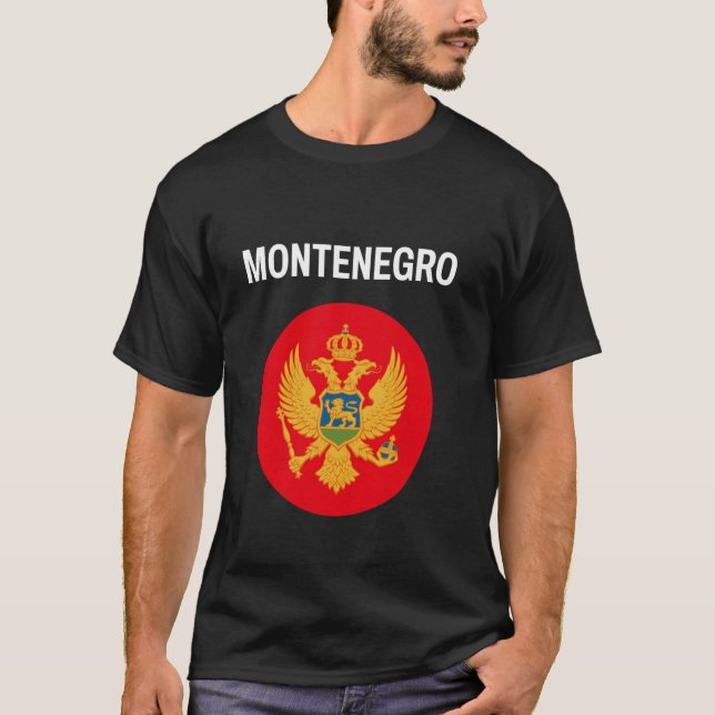 T-shirt Drapeau Monténégro Moderne (Devant)