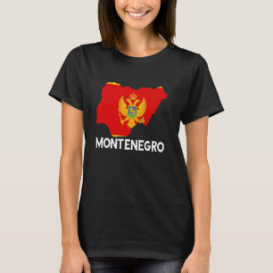 T-shirt Drapeau Monténégro Racines Monténégrines Fierté Mo