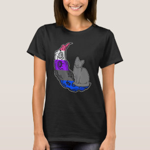 T-shirt Drapeau Moon Genderfluid Chat LGBTQ Espace sécuris