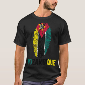T-shirt Drapeau MOZAMBIQUE Imprimer Drapeau I Love Travel