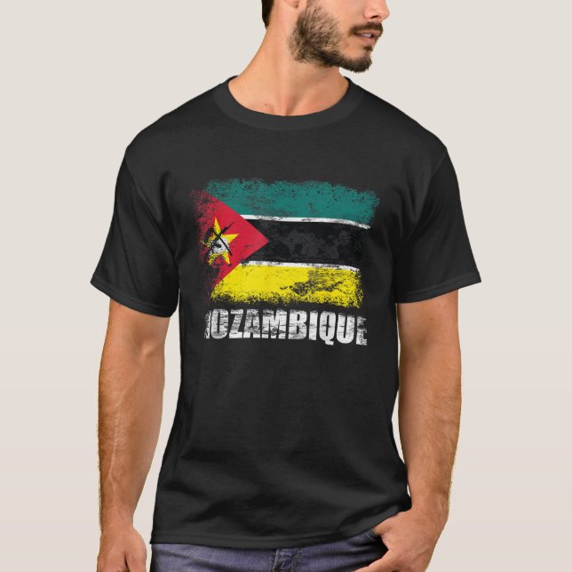 T-shirt Drapeau Mozambique T Chemise Drapeau Mozambique Te (Devant)