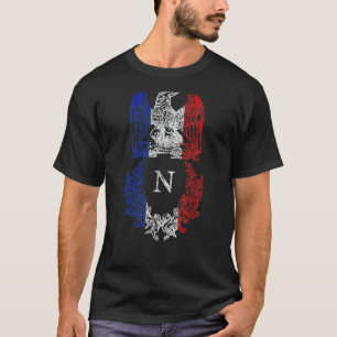 T-shirt Drapeau Napoléon Bonaparte Aigle Français Drapeau 