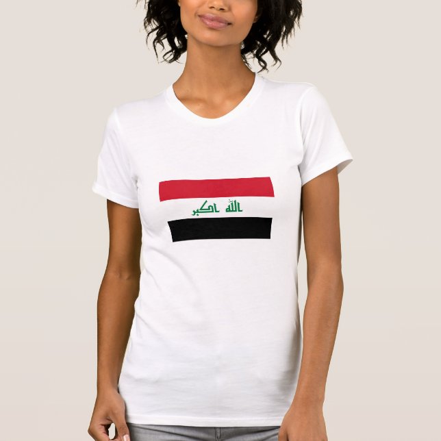 T-shirt Drapeau national actuel de l'Irak (Devant)