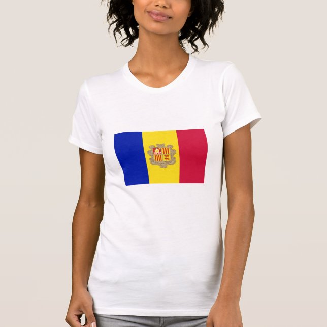 T-shirt Drapeau national d'Andorre (Devant)