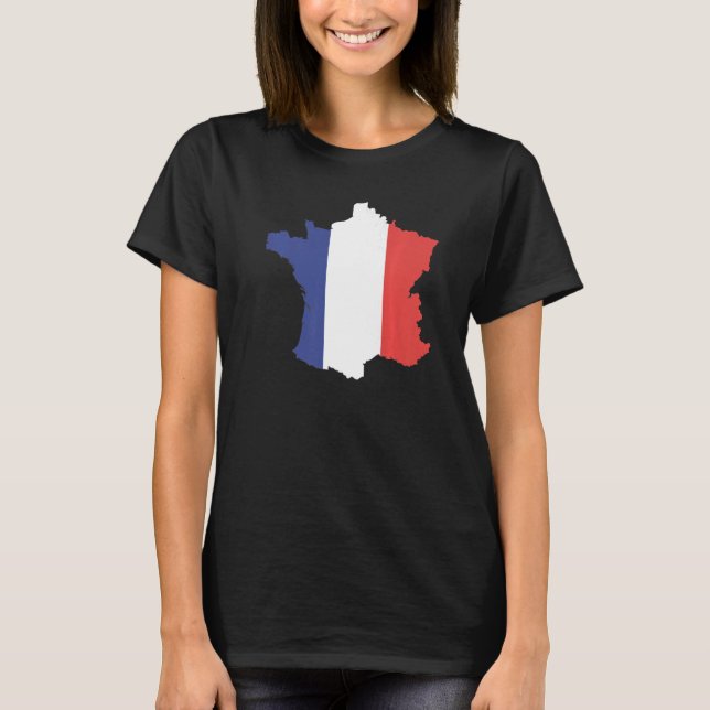 T-shirt Drapeau national de la France souvenir pour hommes (Devant)