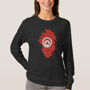 T-shirt Drapeau national de la Tunisie souvenir pour homme