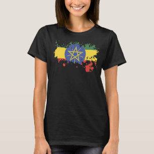 T-shirt Drapeau national de l'Éthiopie souvenir pour les f