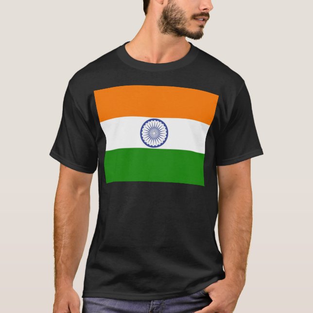 T-shirt Drapeau national de l'Inde Ashoka Chakra (Devant)