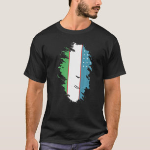 T-shirt Drapeau national de l'Ouzbékistan souvenir pour le
