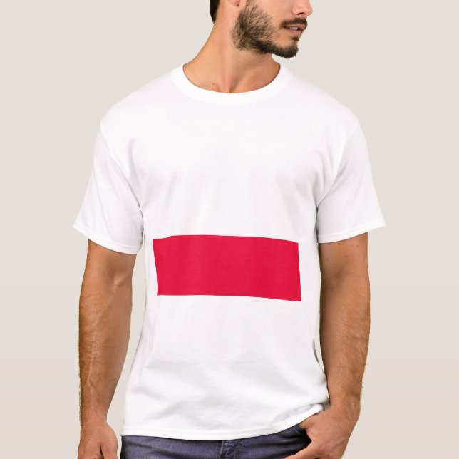 T-shirt Drapeau national de Pologne - Rzeczpospolita Polsk (Devant)