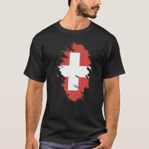 T-shirt Drapeau national de Suisse souvenir pour hommes