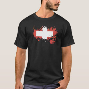 T-shirt Drapeau national de Suisse souvenir pour hommes
