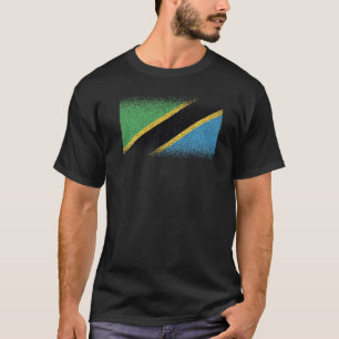 T-shirt Drapeau national de Tanzanie souvenir pour les fem