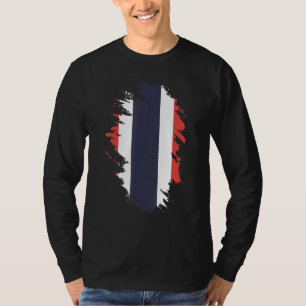 T-shirt Drapeau national de Thaïlande souvenir pour les fe