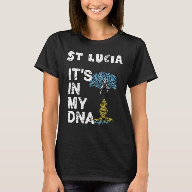 T-shirt Drapeau national Dna Strand St Lucia (Devant)