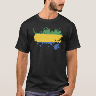 T-shirt Drapeau national du Gabon souvenir pour hommes fem