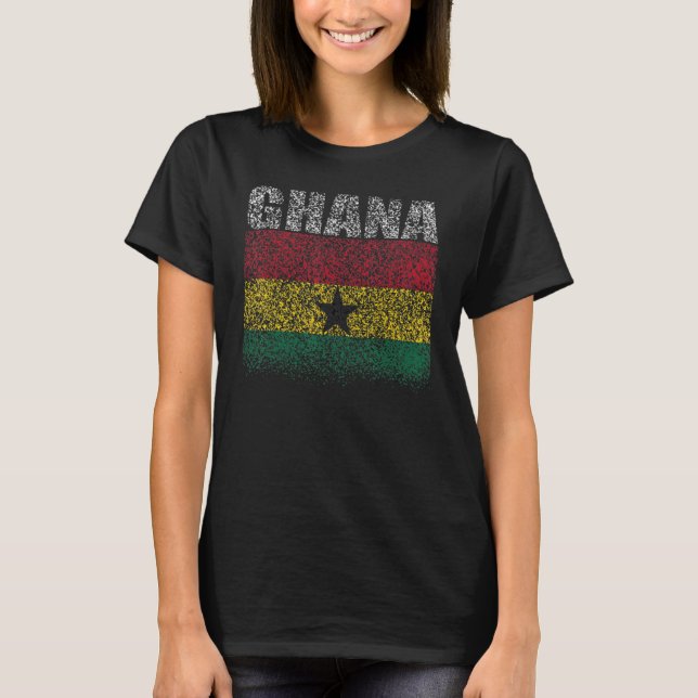 T-shirt Drapeau national du Ghana souvenir pour les femmes (Devant)