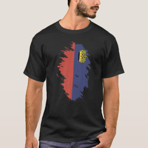 T-shirt Drapeau national du Liechtenstein souvenir pour ho
