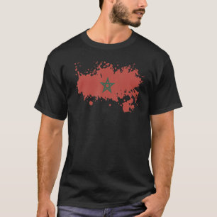 T-shirt Drapeau national du Maroc souvenir pour les femmes